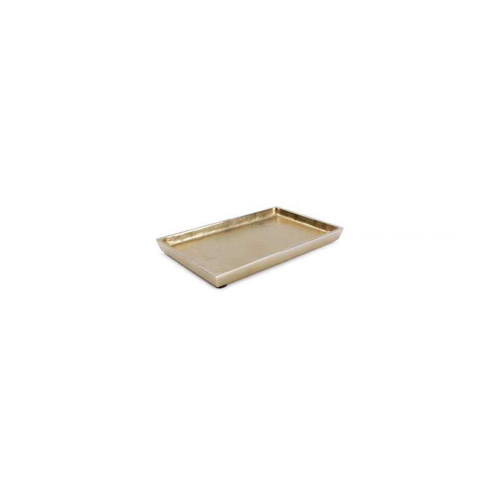 Padėklas Charm Gold, aliuminis, 22 x 14 cm, H 2 cm, vnt-Kiti reikmenys-Indai, stalo įrankiai