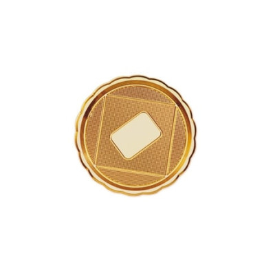 Vienkartinis tortinės padėklas MEDORO, auksinis, D 24 cm, 10 vnt-Vienkartiniai indai-Indai