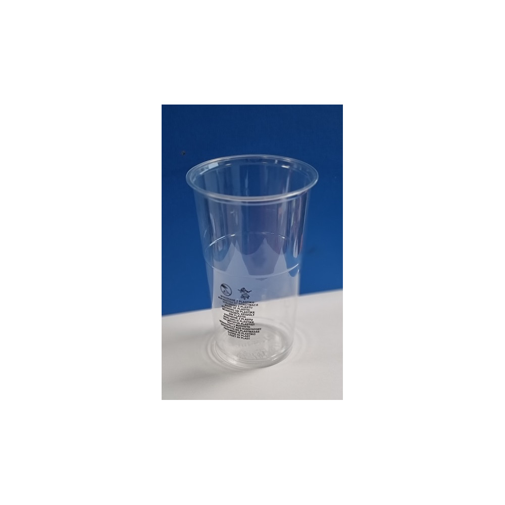 Stiklinė PET AE650(500)ml, D 95mm, H 150 mm, 50 vnt.-Vienkartiniai indai-Indai, stalo