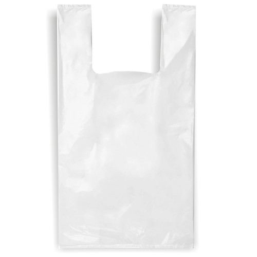 Fasavimo maišeliai su rankenelėmis, balti, 30 / 8 x 55 cm, 20 mk, 100 vnt., 0,82 kg-Maisto