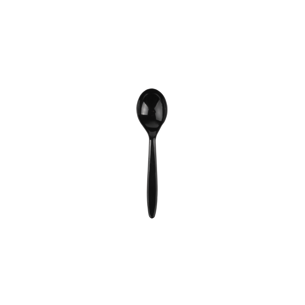 Plastikiniai šaukštai SUPERIOR, PS, juodi, 17 cm, 50 vnt-Vienkartiniai indai-Indai, stalo