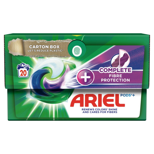 Skalbimo kapsulės Ariel Complete, 20vnt-Skystos skalbimo priemonės-Skalbimo ir indų plovimo