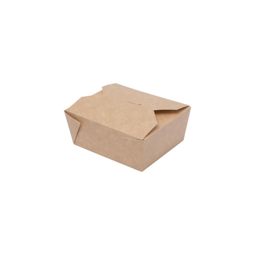 Vienkartinė dėžutė maistui Lunch, šv. ruda, popierius, 14 x 10 x 5 cm, 50 vnt-Vienkartiniai