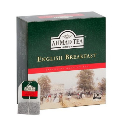 Juodoji arbata AHMAD ENGLISH BREAKFAST, maišeliuose, 100 vnt x 2 g-Juodoji arbata-Arbata