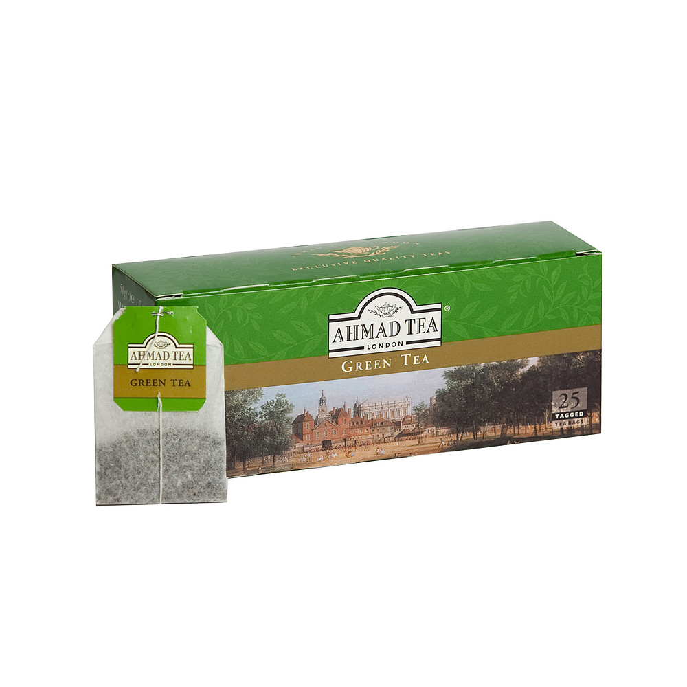 Žalioji arbata AHMAD GREEN TEA, 25 vnt. arbatos maišelių-Žalioji arbata-Arbata