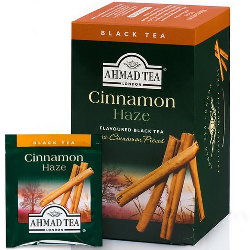 Juodoji arbata AHMAD CINNAMON TEA 20 vokelių su siūlu po 2 g-Juodoji arbata-Arbata