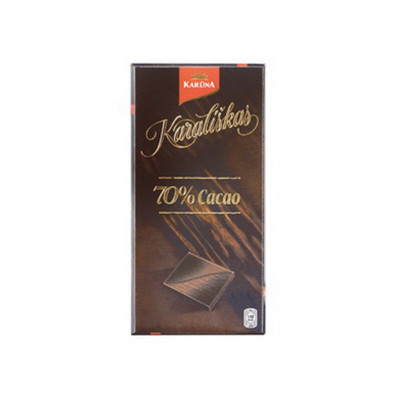 Šokoladas Karūna 70% Cacao, 100g, juodasis-Šokoladiniai batonėliai-Saldumynai