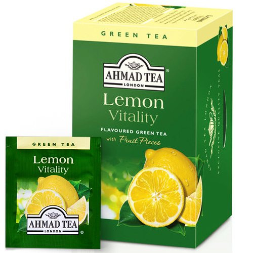 Arbata AHMAD ALU GREEN LEMON TEA, 20 vokelių su siūlu-Žalioji arbata-Arbata