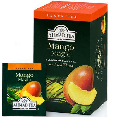 Arbata AHMAD ALU MANGO, vokeliuose 20 vnt po 2 g-Vaisinė arbata-Arbata