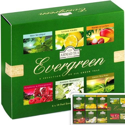 Žalioji arbata AHMAD EVERGREEN SELECTION, pakuotėje 60 arbatos pakelių.-Žalioji arbata-Arbata