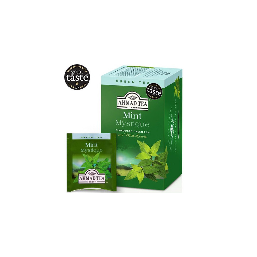 Arbata AHMAD ALU žalioji, mėtinė, 20 vokelių-Žalioji arbata-Arbata