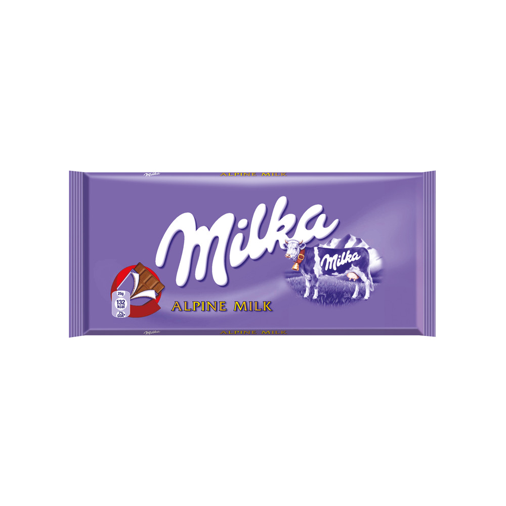 Pieniškas šokoladas MILKA ALPINE BAR, 100 g-Šokoladas-Saldumynai