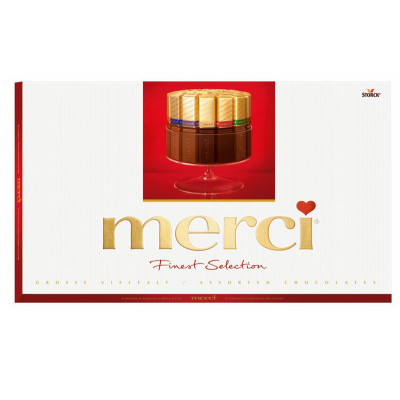 Šokoladinių saldainių rinkinys MERCI Grosse, 400 g.-Saldainių rinkiniai-Saldumynai