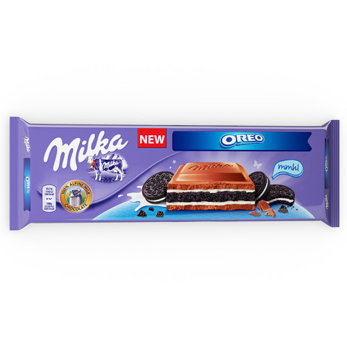 Šokoladas MILKA Oreo, pieniškas, 300 g-Šokoladiniai batonėliai-Saldumynai