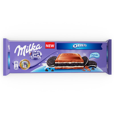 Šokoladas MILKA Oreo, pieniškas, 300 g-Šokoladiniai batonėliai-Saldumynai