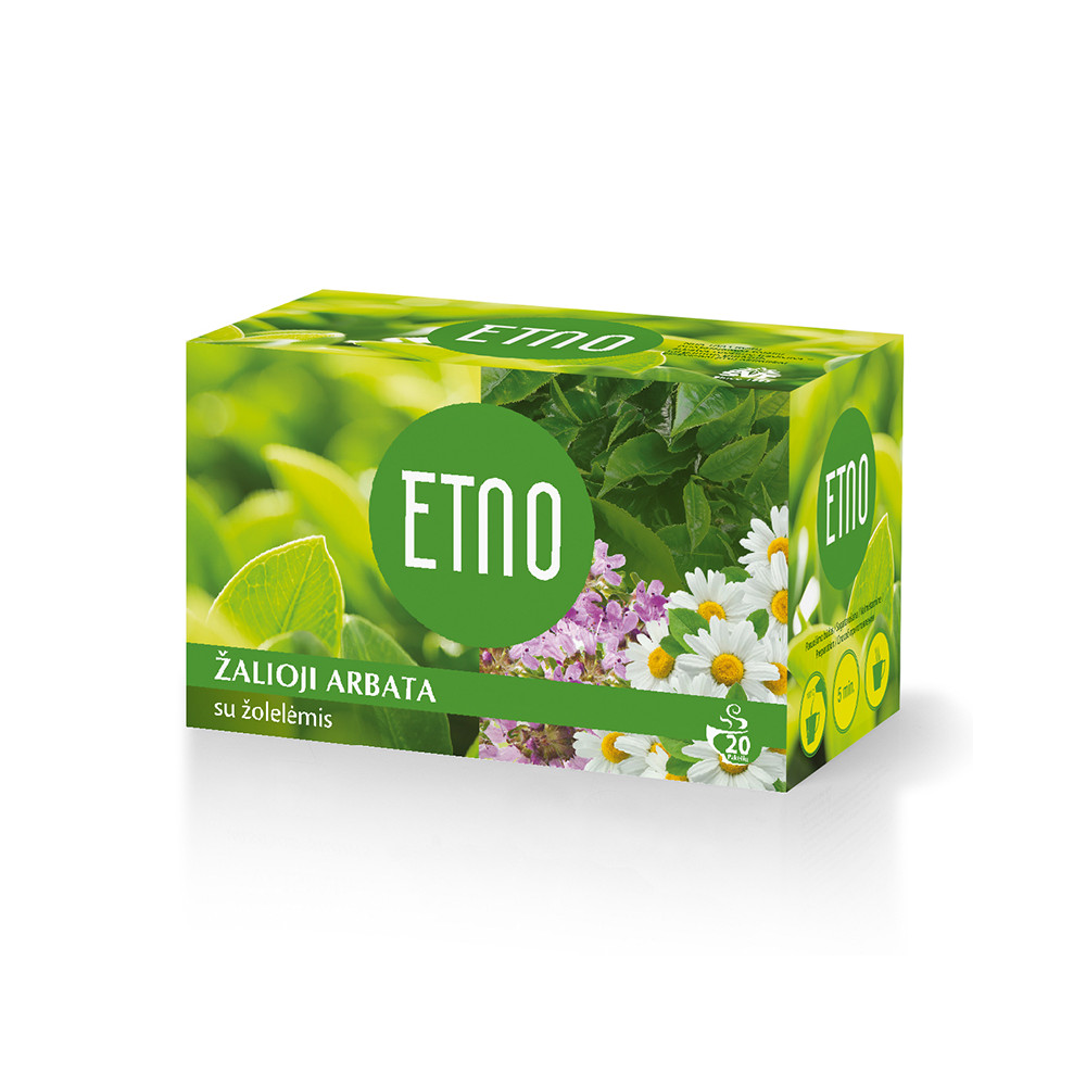 Žalioji arbata ETNO su žolelėmis, 20 x 2 g-Žalioji arbata-Arbata