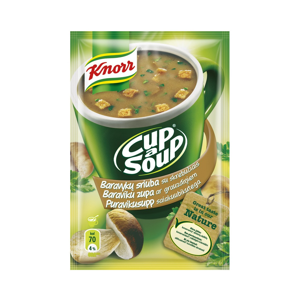 Baravykų sriuba KNORR, tiršta, tirpi, 16 g-Greitai paruošiamas maistas-Bakalėja