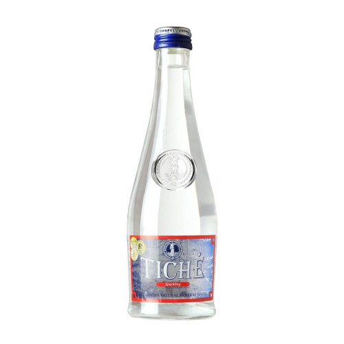 Mineralinis vanduo TICHĖ, gazuotas, 0.33 l, stiklinis butelis D-Gazuotas vanduo-Nealkoholiniai