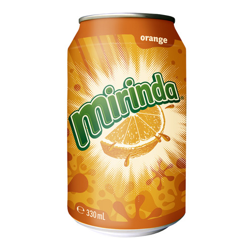 Gazuotas gėrimas MIRINDA Orange, 0,33 l, skardinė D-Gaivieji gėrimai-Nealkoholiniai gėrimai