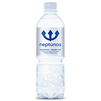 Mineralizuotas vanduo NEPTŪNAS UNIQUE, 0.5 l, gazuotas, PET D-Gazuotas vanduo-Nealkoholiniai