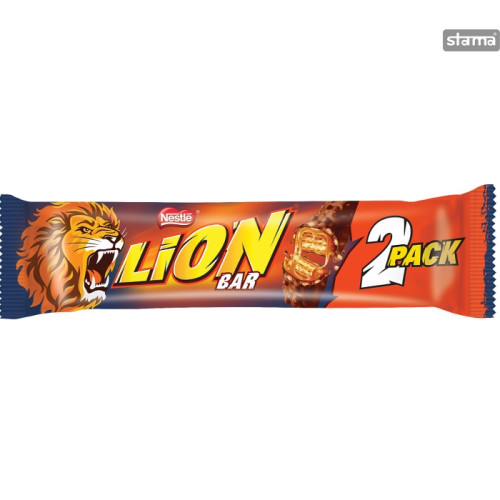 Vaflinis batonėlis LION 2 pack, 60 g-Šokoladiniai batonėliai-Saldumynai