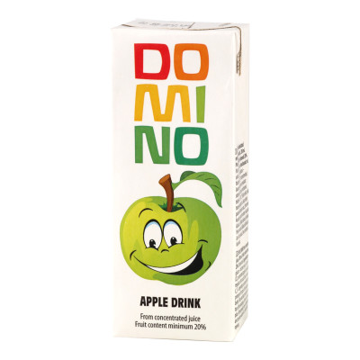 Obuolių sultys DOMINO, 200 ml-Sultys, nektarai, sulčių gėrimai-Nealkoholiniai gėrimai
