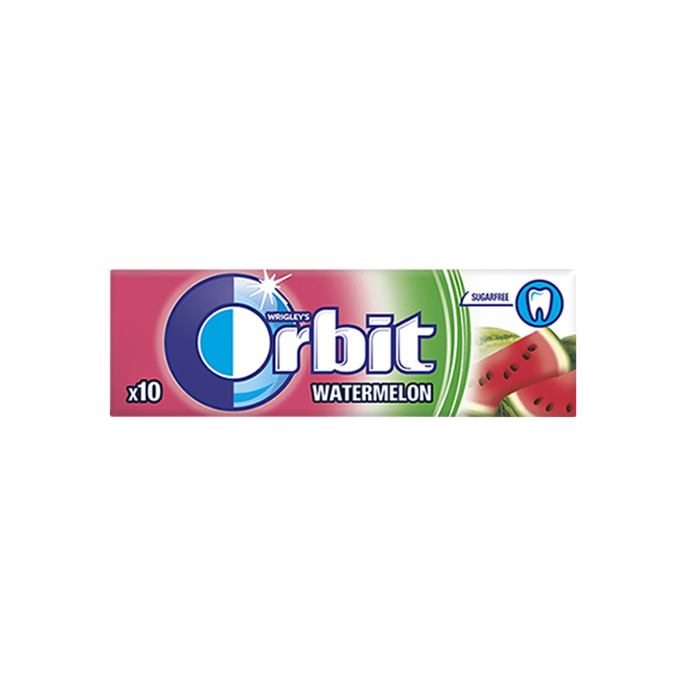 Kramtomoji guma ORBIT Watermelon, 14 g-Kramtomoji guma ir pastilės-Saldumynai