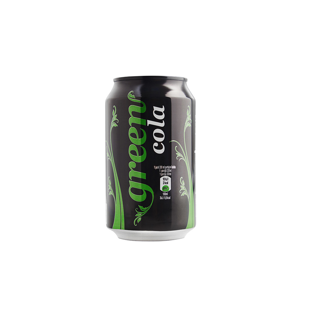 Gazuotas gaivusis gėrimas Green Cola 0.33l (skardinė) D-Gaivieji gėrimai-Nealkoholiniai gėrimai