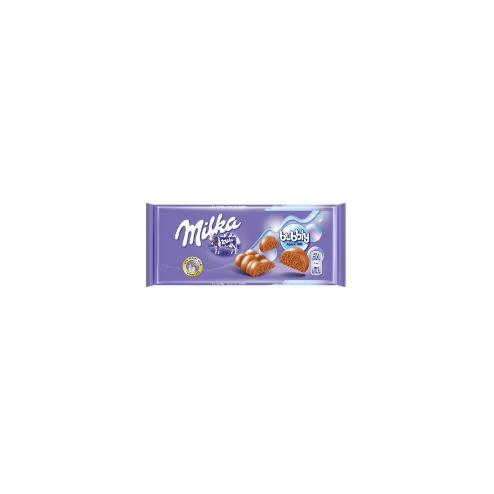 Šokoladas MILKA Bubbly Alpine Milk, 90 g-Šokoladas-Saldumynai