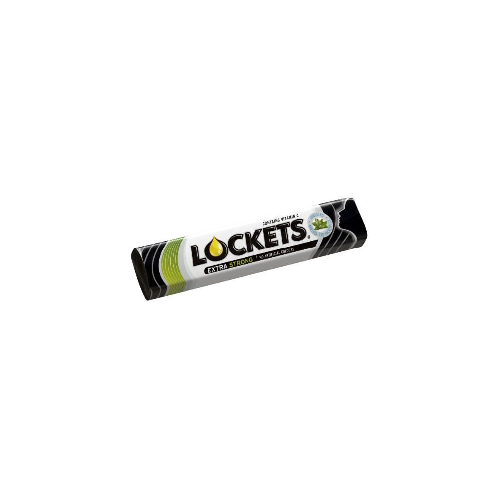Pastilės LOCKETS Extra Strong, 41 g-Kramtomoji guma ir pastilės-Saldumynai