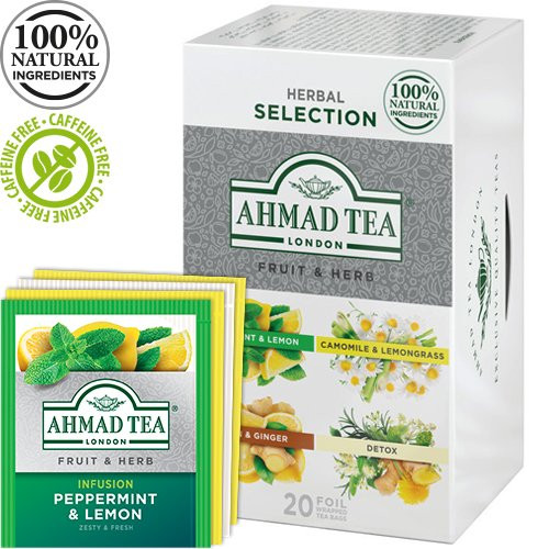 Arbata AHMAD FRUIT & HERB SELECTION, 20 arbatos vokelių-Žolelių arbata-Arbata