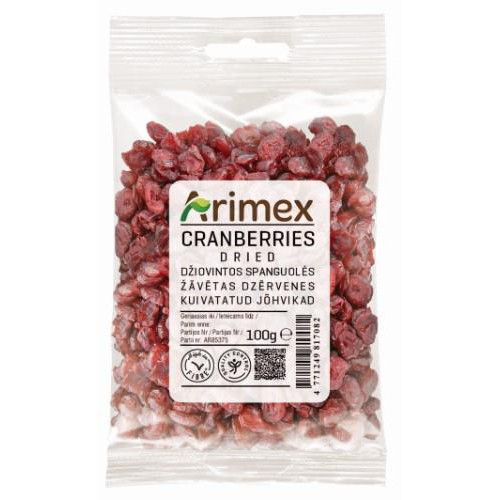 Džiovintos spanguolės ARIMEX, 100 g-Riešutai, sėklos-Užkandžiai