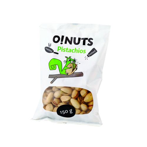 Kepinti ir sūdyti pistacijų riešutai O!NUTS, 150 g-Riešutai, sėklos-Užkandžiai