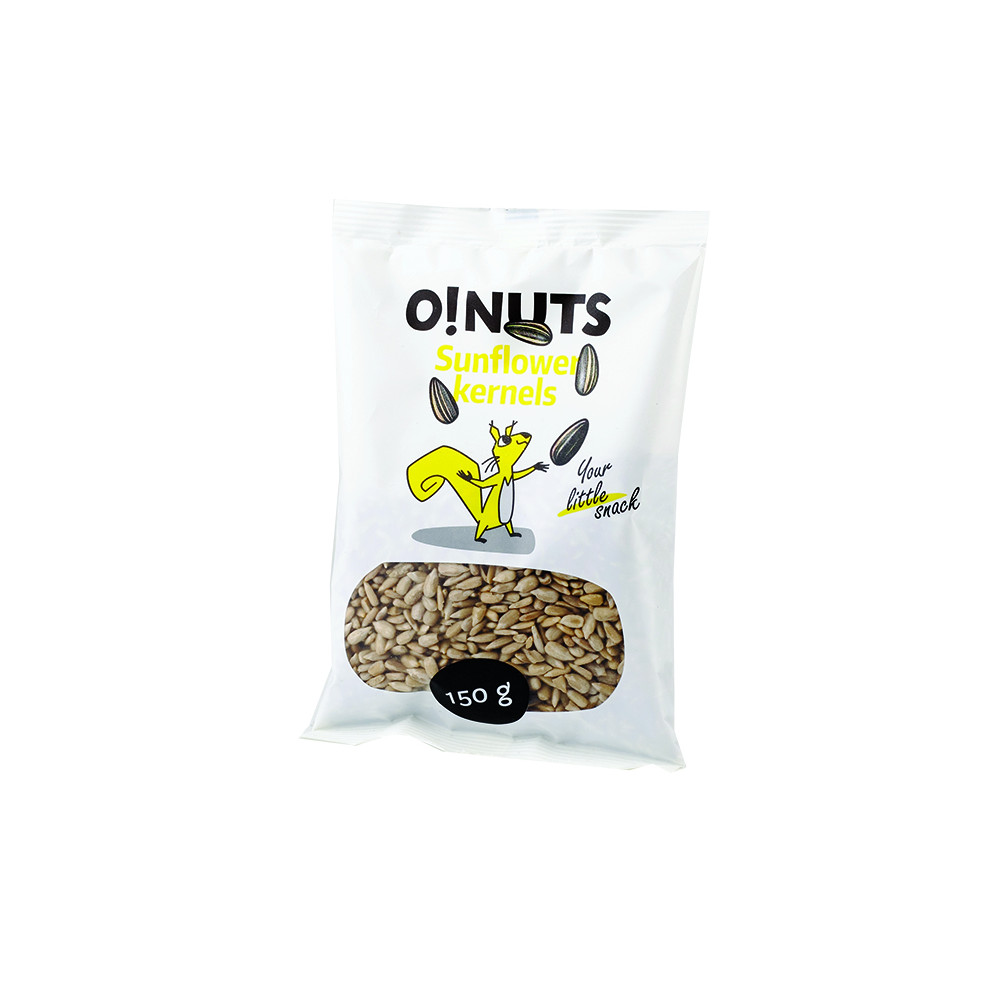Lukštentos saulėgrąžos O!NUTS, 150 g-Riešutai, sėklos-Užkandžiai