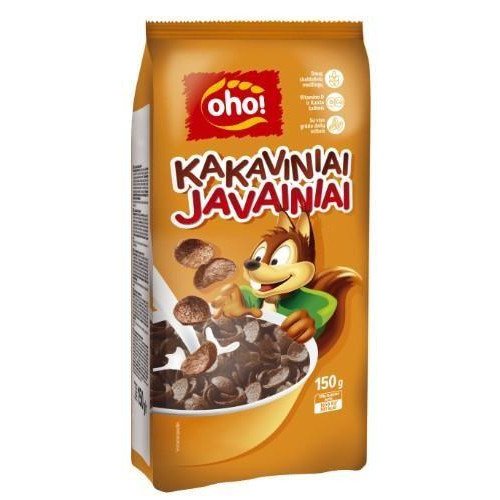 Javainiai OHO, kakaviniai, 150 g-Dribsniai-Bakalėja