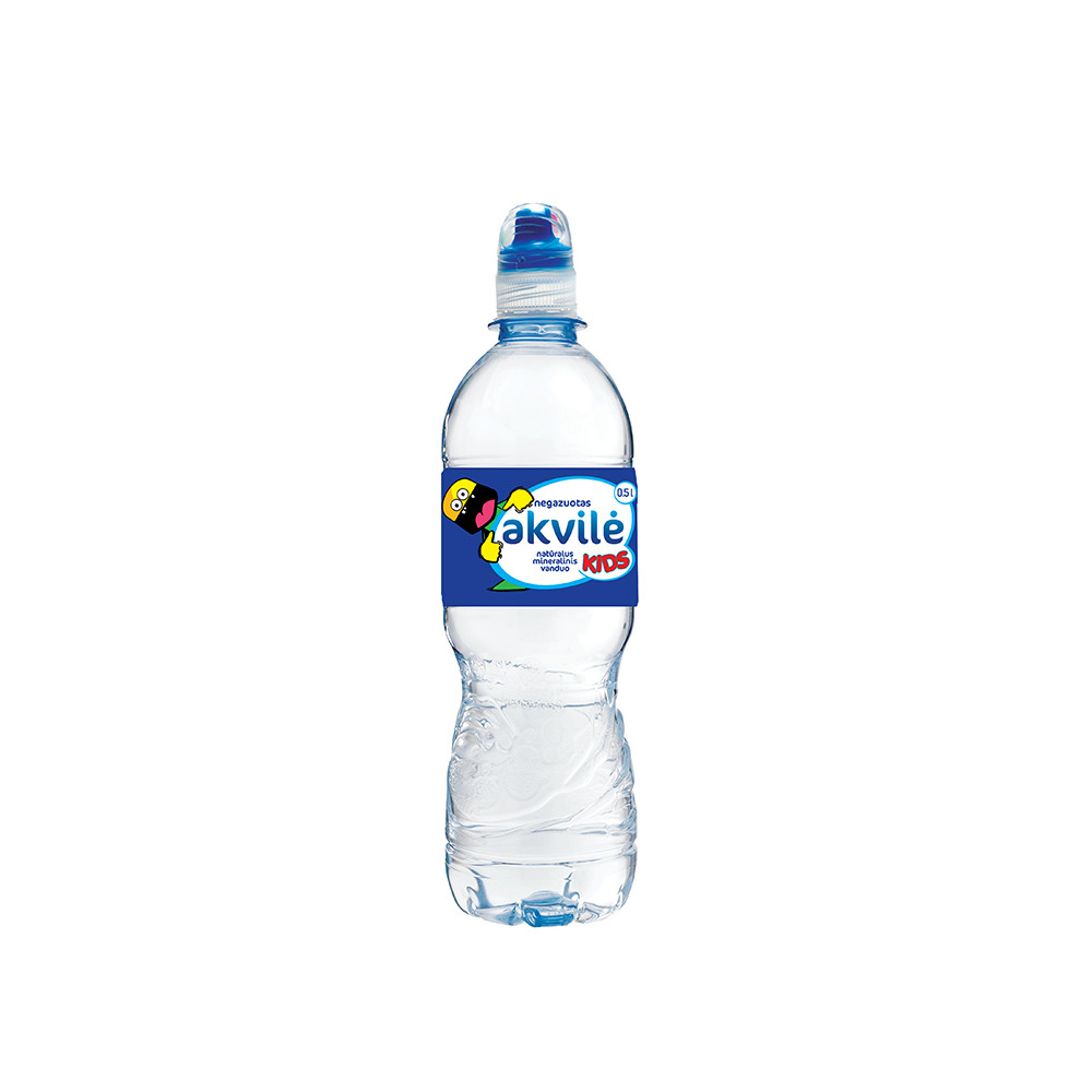Natūralus mineralinis vanduo AKVILĖ Kids, negazuotas, 0,5 l, PET D-Negazuotas