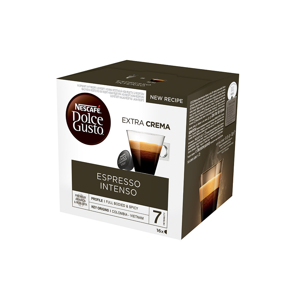 Kavos kapsulės NESCAFE Dolce Gusto Espresso Intenso, 7 g, 16 vnt. pakuotėje-Kavos kapsulės