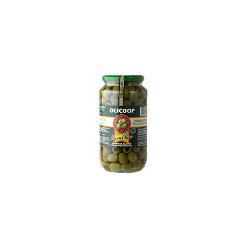 Alyvuogės OLICOOP, žalios be kauliukų, 935 g / 455 g-Konservuotos daržovės-Bakalėja