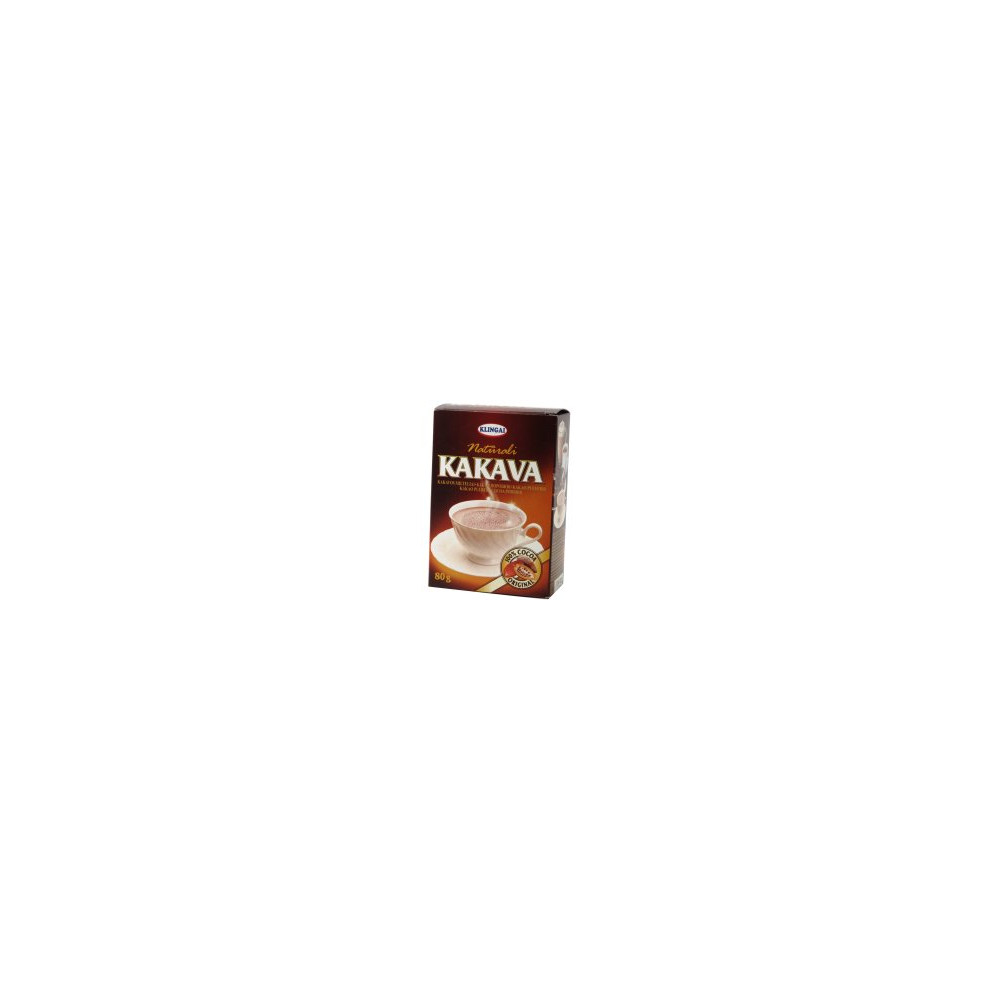 Natūrali kakava KLINGAI, 80 g-Kakava, karštas šokoladas-Kava, kakava