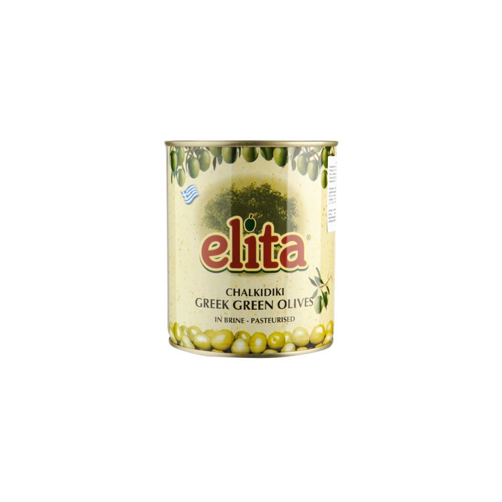 Alyvuogės ELITA žaliosios, be kauliukų, L dydis, 400 g/ 200 g-Konservuotos daržovės-Bakalėja