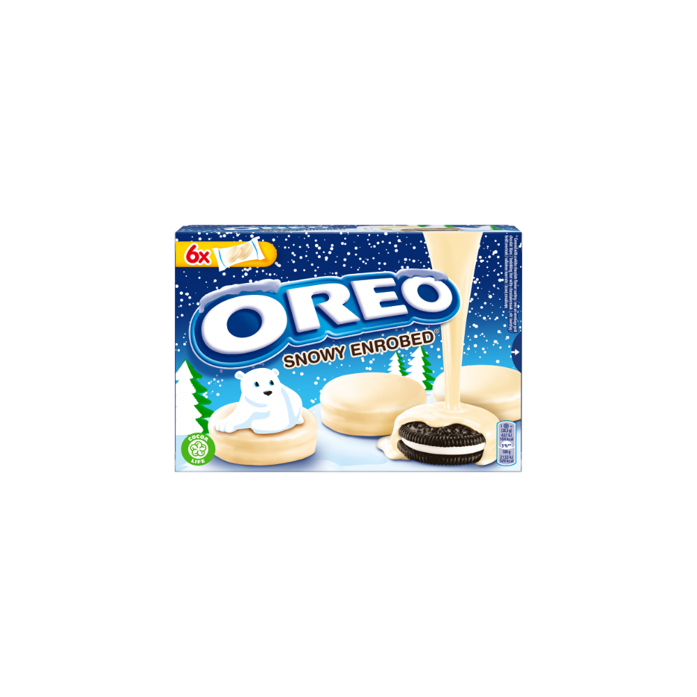 Sausainiai OREO aplieti baltu šokoladu 246g-Sausainiai-Saldumynai