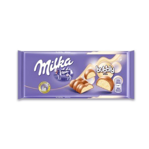 Šokoladas MILKA Bubbly White, 95 g,-Šokoladas-Saldumynai