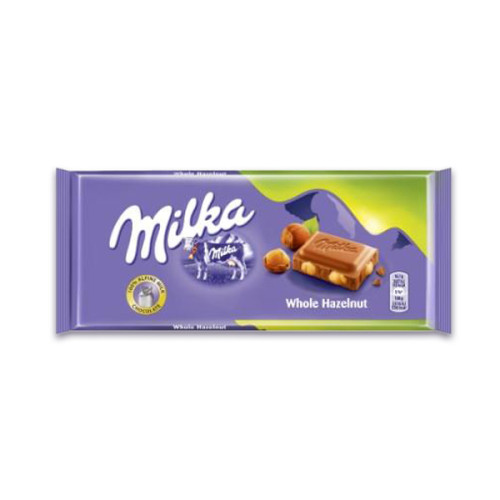 Šokoladas MILKA Whole Hazelnut, 100g-Šokoladas-Saldumynai