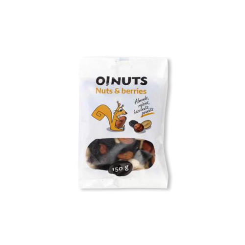 Riešutų ir razinų mišinys "O!NUTS", 150 g-Riešutai, sėklos-Užkandžiai