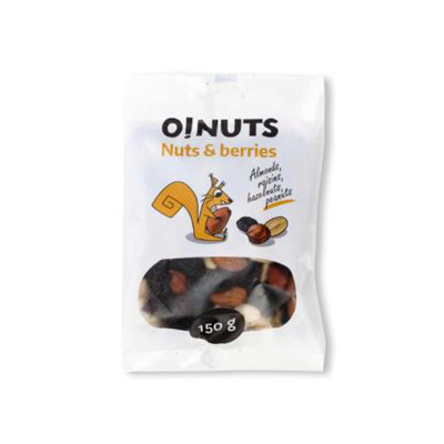 Riešutų ir razinų mišinys "O!NUTS", 150 g-Riešutai, sėklos-Užkandžiai