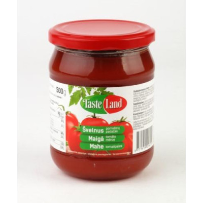 Pomidoru padažas TASTE LAND, švelnus, 500 g-Padažai-Bakalėja