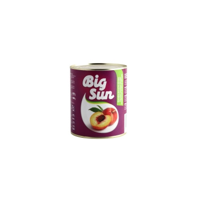Konservuotos persikų puselės BIG SUN, 822 g / 480 g-Konservuoti vaisiai ir uogos-Bakalėja