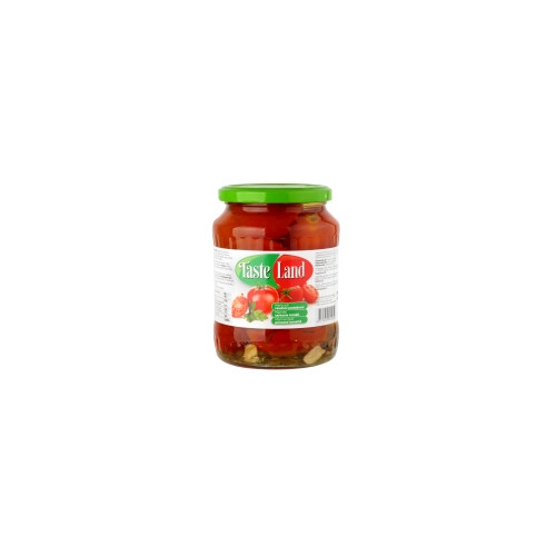 Marinuoti pomidorai TASTE LAND, raudoni, 660 g / 360 g-Konservuotos daržovės-Bakalėja