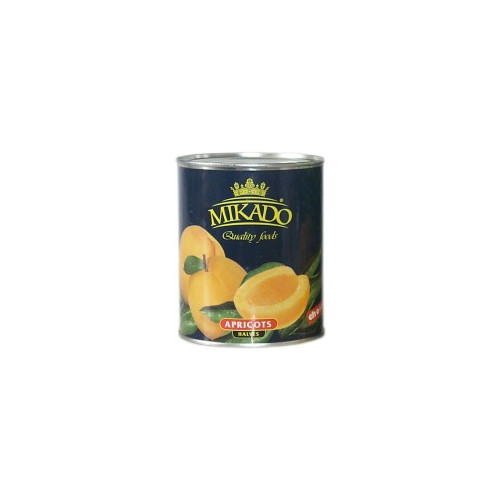 Abrikosų puselės MIKADO, 825 g / 480 g-Konservuoti vaisiai ir uogos-Bakalėja