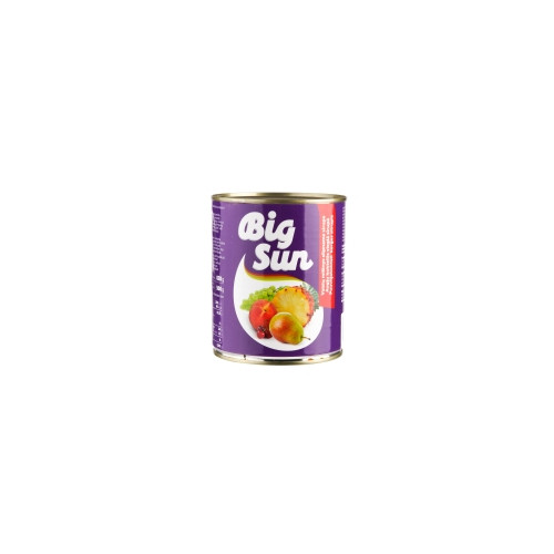 Vaisių kokteilis BIG SUN, 820 g / 500 g-Konservuoti vaisiai ir uogos-Bakalėja